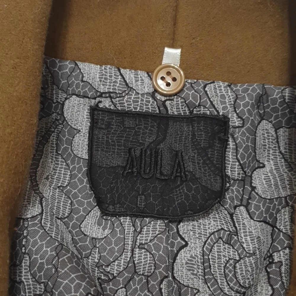 AULA 100% Wool Peanut Brown Blazer Coat - Picture 6 of 10